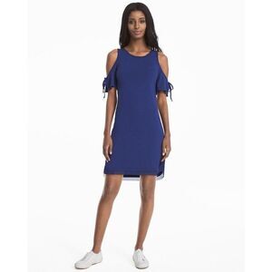 White House Black Market Short-Sleeve Cold-Shoulder Sneaker Dress Small